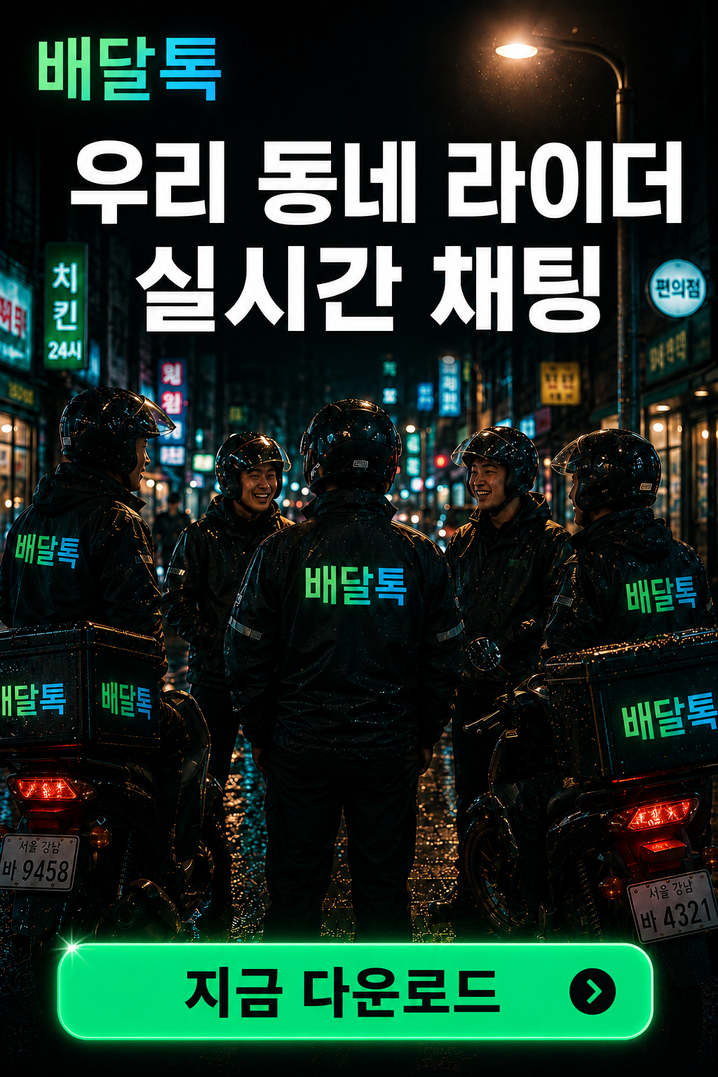 배달톡 우리 동네 라이더 실시간 채팅